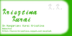 krisztina kurai business card